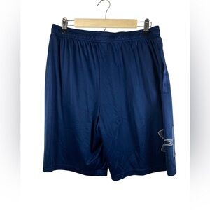 Under Armour Men’s XL Navy Tech Graphic Loose Fit Performance Athletic Shorts